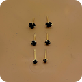 Brinco Kit Trio Pedras Preta
