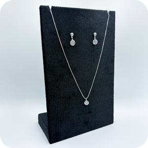 Conjunto Colar e Brinco Pedraria